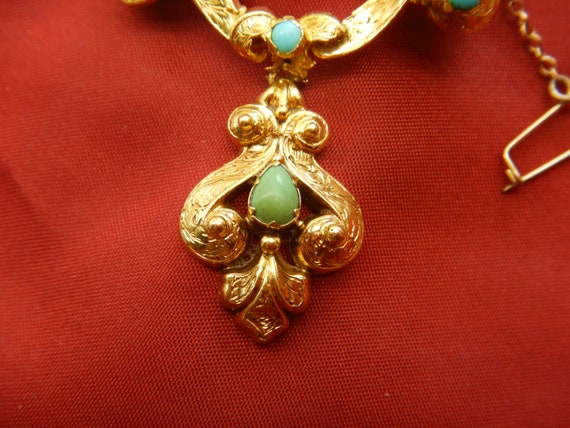 Georgian   Regency 18ct Gold  & Turquoise  Brooch - image 4