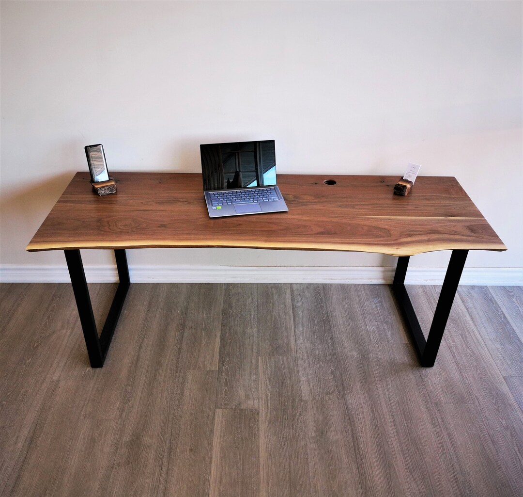 Canadian Live Edge Desk Top Walnut Home Office Furniture Wood Computer