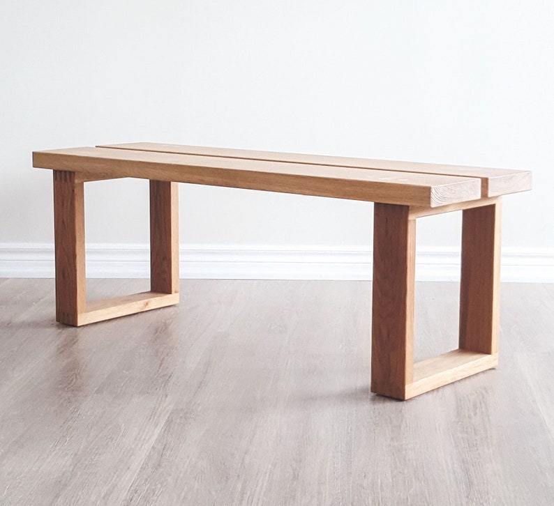 Canadian White Oak Dining Bench Indoor and Outdoor Wood Etsy Canada