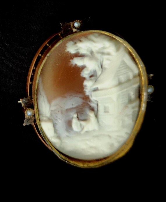 Scenic Cameo Pendant pre 1920