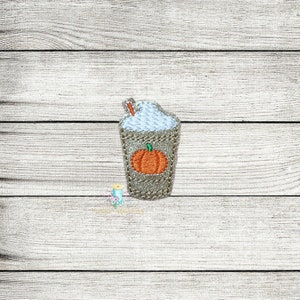 Pumpkin Spice Frostie Digital Embroidery Feltie Design File  | ITH Fall Autumn Feltie Files | Thanksgiving Feltie Design Files
