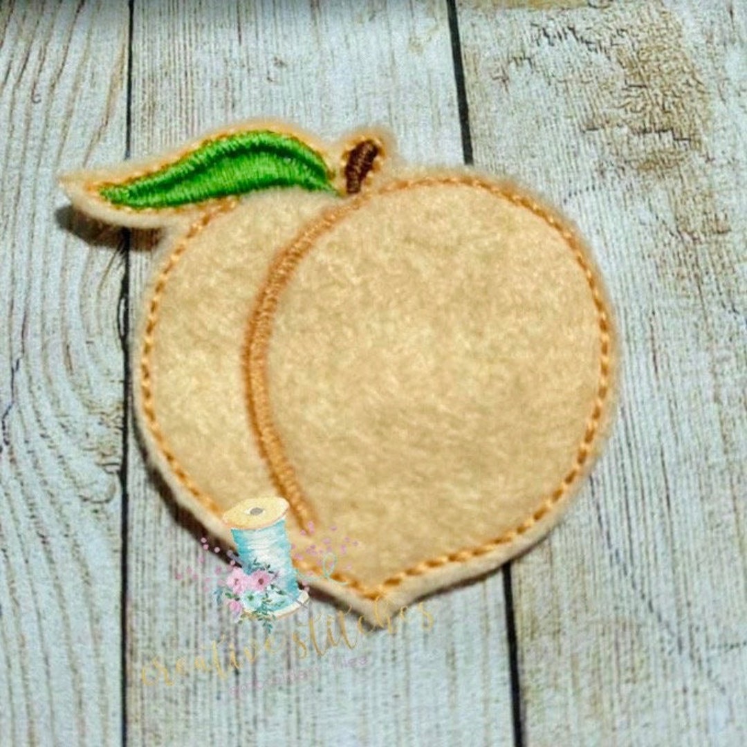 Peach Patch DIGITAL Embroidery Design File | Sweets Feltie Design