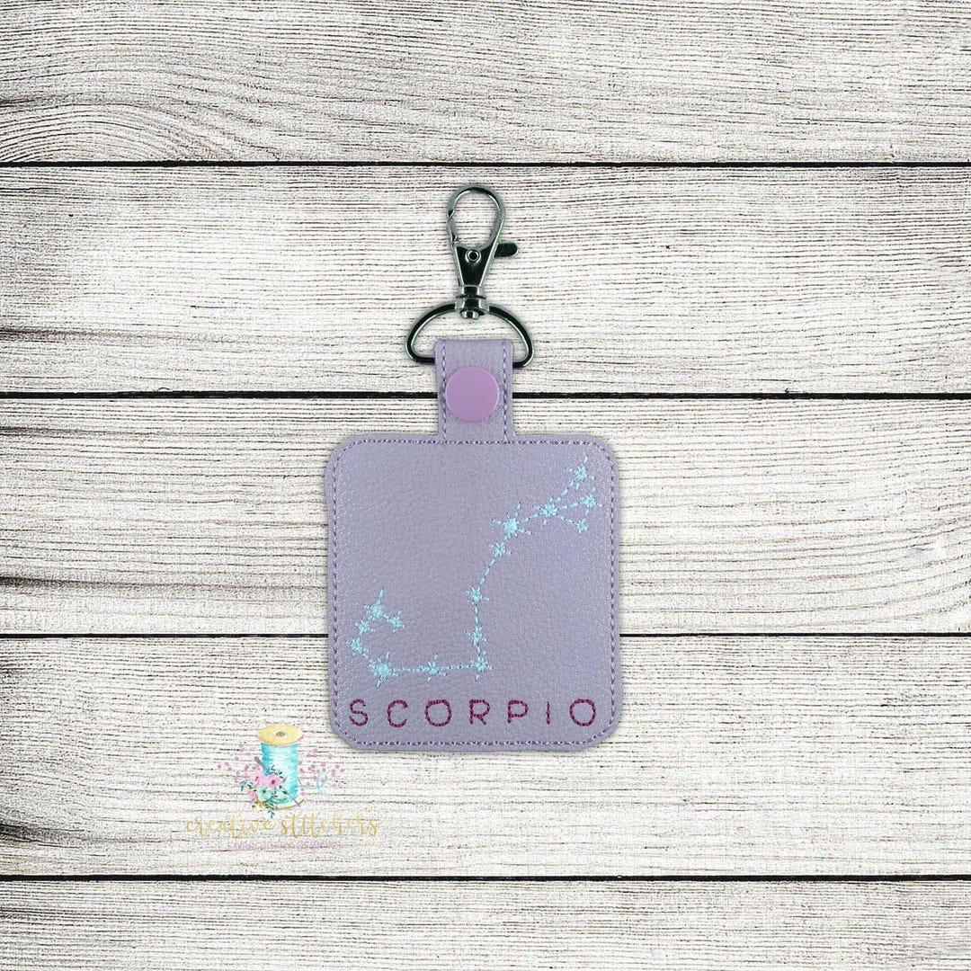 Scorpio Key Remote Scorpio Constellation Key Fob Digital Embroidery Design File | ITH ...