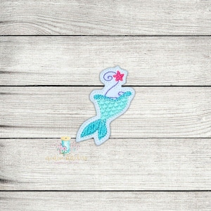 Mermaid Tail 2 Digital Embroidery Feltie Design File Patch | ITH Feltie Design Files | Birthday Party Feltie Design Files