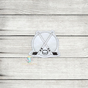 Hockey Sticks Feltie Patch Digital Embroidery Design File Patch | ITH Sport Feltie Design Files | Embroidery Feltie Design Files