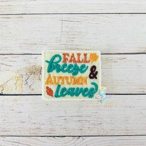 Fall Breeze Autumn Leaves Digital Embroidery Feltie Design File Patch