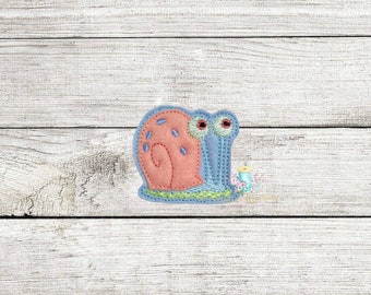 Snail Feltie Patch Digital Embroidery Design File Patch