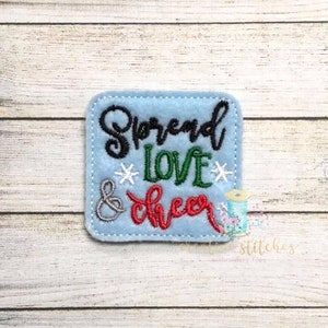 Spread Liefde en Cheer Digitale Borduurwerk Feltie Design File Patch