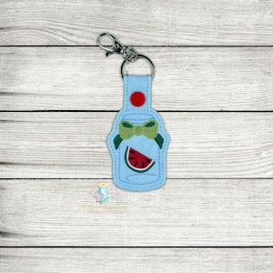 Watermelon Mason Jar Key Fob Digital Embroidery Feltie Design File | ITH Project | ITH Keyfob