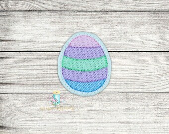 Sketch Egg Digital Embroidery Feltie Design File Patch | Easter Feltie Design Files | ITH Feltie Files