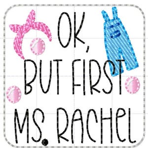 Ok, pero primero la Sra. Rachel Archivo de diseño Feltie de bordado digital / Archivos de diseño inspiradores de amor propio / Archivos Feltie del programa de televisión para niños
