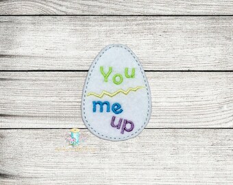 You Crack Me upEgg Digital Embroidery Feltie Design File Patch | Easter Feltie Design Files | ITH Feltie Files