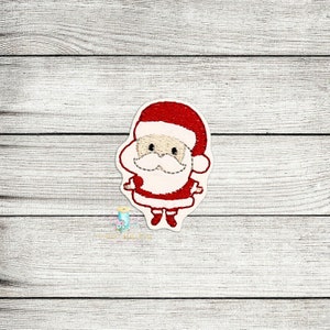 Santa FB DIGITAL Embroidery Feltie Design File | Xmas Feltie Files | ITH Christmas Feltie Files | Winter Feltie Design Files