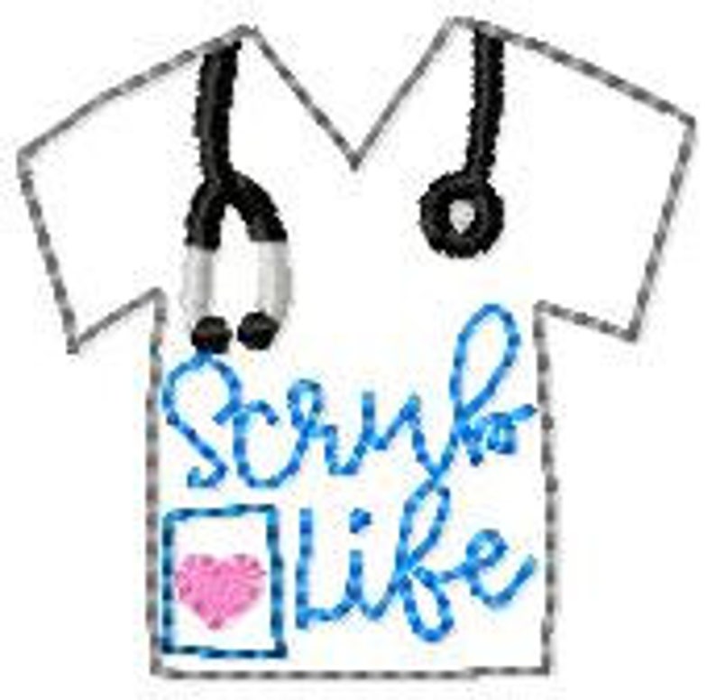 Scrub Life Digital Embroidery Feltie Design File Patch Etsy