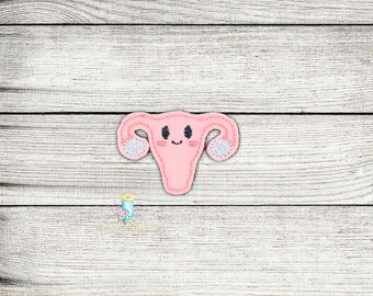 Uterus Feltie Patch Digital Embroidery Design File Patch | ITH Medical Feltie Embroidery Design Files | Reproductive Rights Feltie Files
