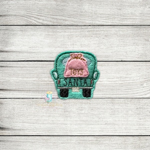 Santa Toy Truck Applique Digital Embroidery Feltie Design File