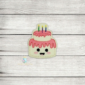 Birthday Cake Feltie Digital Embroidery Design File Patch | Birthday Party Feltie Design Files