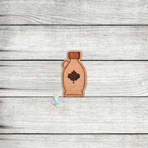 Ahorn Sirup digitale Stickerei Feltie Design Datei Patch