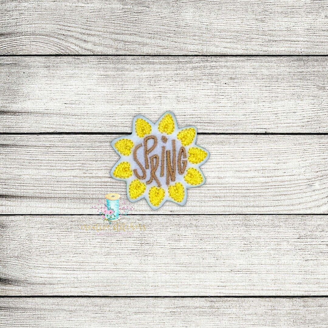 Spring Flower 2 Feltie Patch Digital Embroidery Design File Patch - Etsy