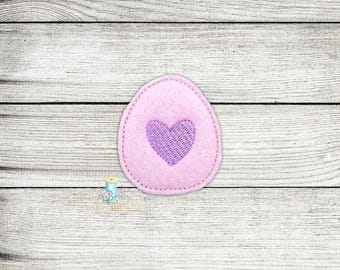 Egg Heart Digital Embroidery Feltie Design File Patch | ITH | Easter Feltie Design Files | ITH Feltie Files
