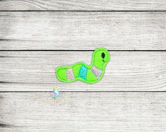 レインボーワームフェルティデジタルデザインファイル | 昆虫フェルティデジタルデザインファイル | ITH フェルティデザインファイル