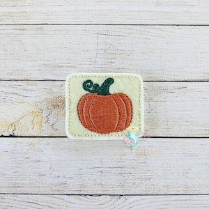 Fall Pumpkin Digital Embroidery Feltie Design File Patch | ITH Fall Autumn Feltie Files | Thanksgiving Feltie Design Files