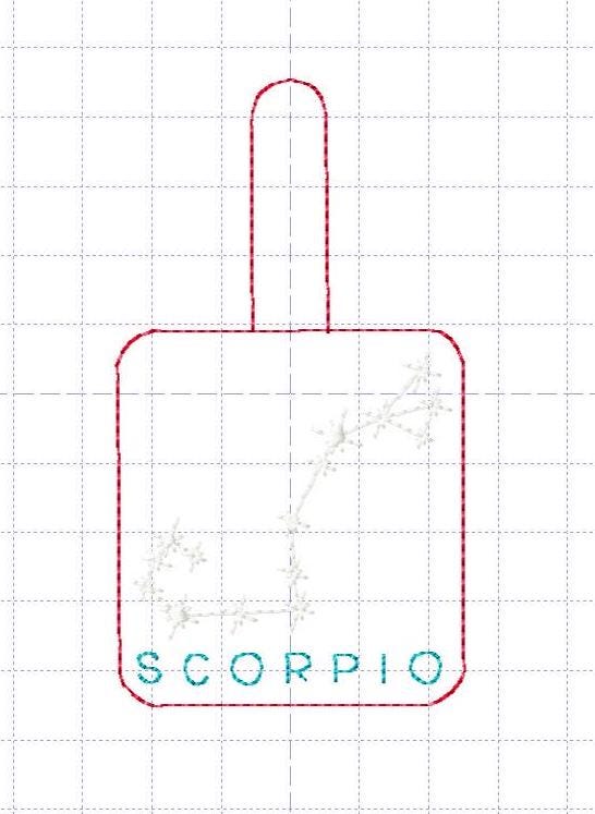 Scorpio Key Remote Scorpio Constellation Key Fob Digital Embroidery Design File | ITH ...