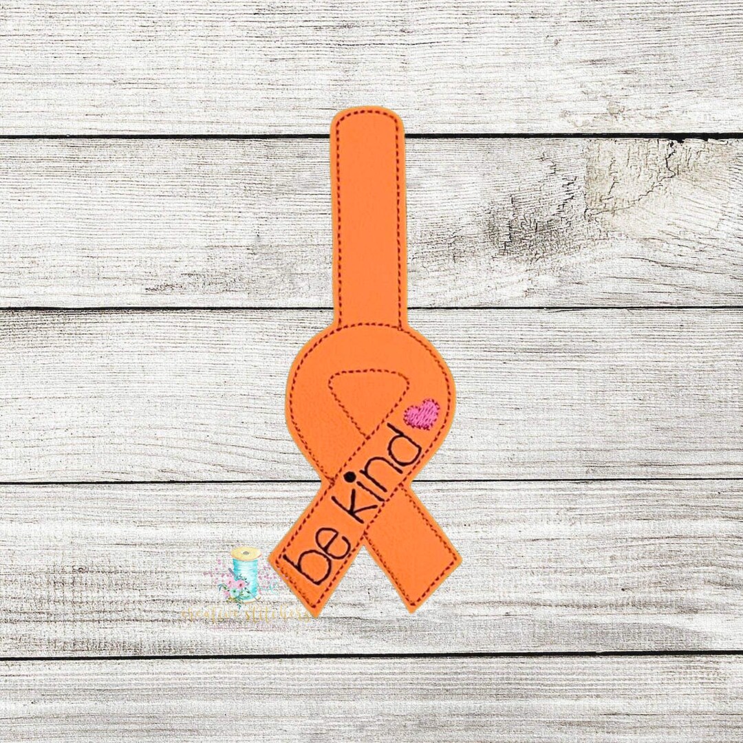 Be Kind Ribbon Key Fob | Digital Embroidery Design File | ITH Project ...