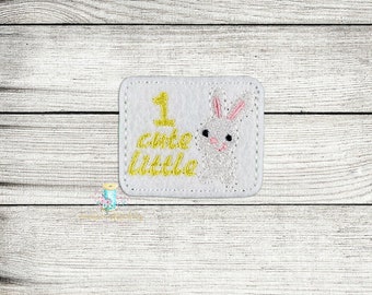 1 Cute Bunny Feltie Patch Digital Embroidery Design File Patch | Easter Feltie Design Files | ITH Feltie Files