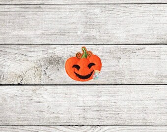 パンプキン 1 デジタル刺繍フェルト デザイン ファイル | ITH 秋フェルト ファイル | ハロウィンフェルト デザイン ファイル