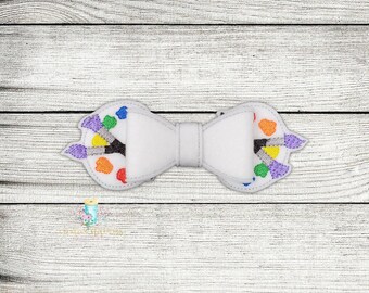 Art Bow Digital Embroidery Feltie Design File Patch | 3D Bow Embroidery Design Files | ITH Hair Accessories Feltie Digital Design Files