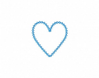 Heart Outline / Heart / Blank Heart Digital Embroidery Design File Patch