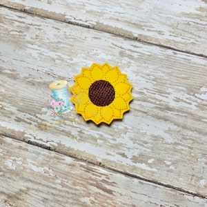 Sunflower Feltie Patch Digital Embroidery Design File Patch | Gardening Feltie Files | Plantas Floral Feltie Design Files