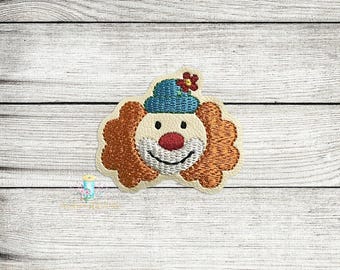 Circus Clown Digital Embroidery Feltie Design File Patch | ITH Feltie Design Files | Circus Feltie Design Files