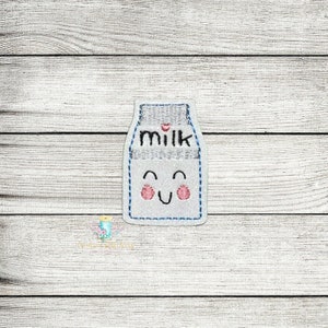 Kawaii Milk Carton Feltie File | DIGITAL Embroidery Design File | Beverage Feltie Design Files | Cute Feltie Design Files