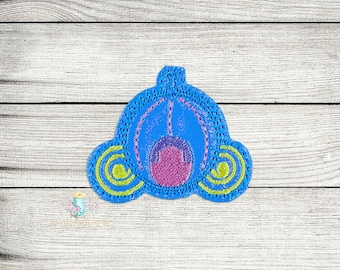 Kutsche Digitale Stickdatei Feltie Stickmuster | Fantasy Feltie Designdateien | Märchenhafte Feltie Stickdateien