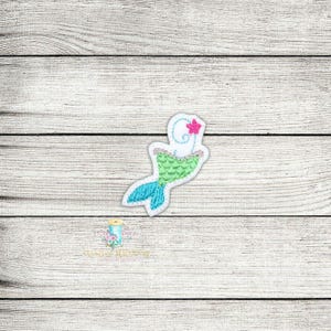 Mermaid Tail 9 Digital Embroidery Feltie Design File Patch | ITH Feltie Design Files | Birthday Party Feltie Design Files