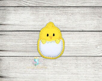Chick Egg Feltie Digital Embroidery Design File Patch | Easter Feltie Design Files | ITH Feltie Files