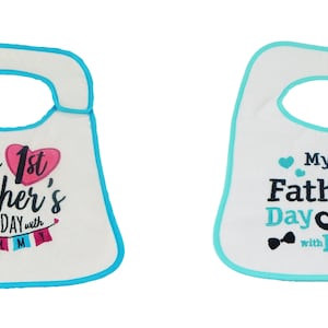 Baby&#39;s First Mother&#39;s Day & Father&#39;s Day Bib Set - 2pk