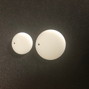 White 2” and 1.5” circle blanks set of ten.