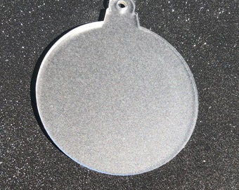 Clear and Frosted Flat Acrylic Ornament Blanks set of 10