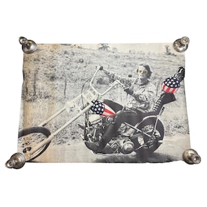 Original 1969 Peter Fonda Easy Rider Colorized Poster / Captain America Chopper