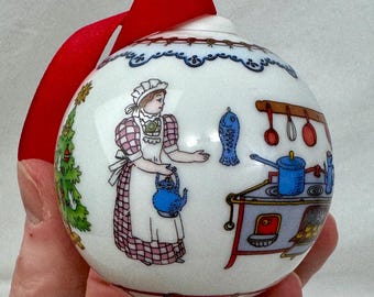 Kugel 1995 クリスマスオーナメント Hutschenreuther ドイツ Die
