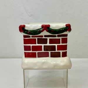 Christmas Chimney Flower Pot / Christmas Decor / Christmas Gift