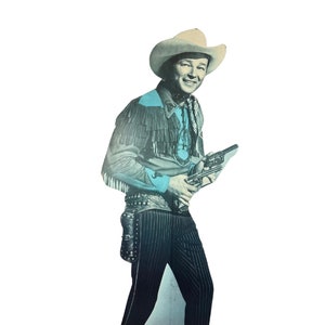 Figura de cartón vintage de Roy Rogers, tamaño natural, de 1,83 m