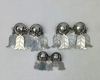 Antique Sterling Silver Latvian Sakta Brooches