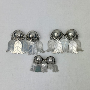 Antique Sterling Silver Latvian Sakta Brooches / Latvian Folk Jewelry / Two Sizes