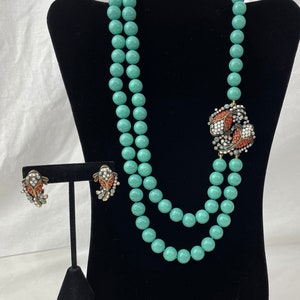 Heidi Daus Koi Fish Necklace and Earrings / Matching Pieces / Statement Jewelry