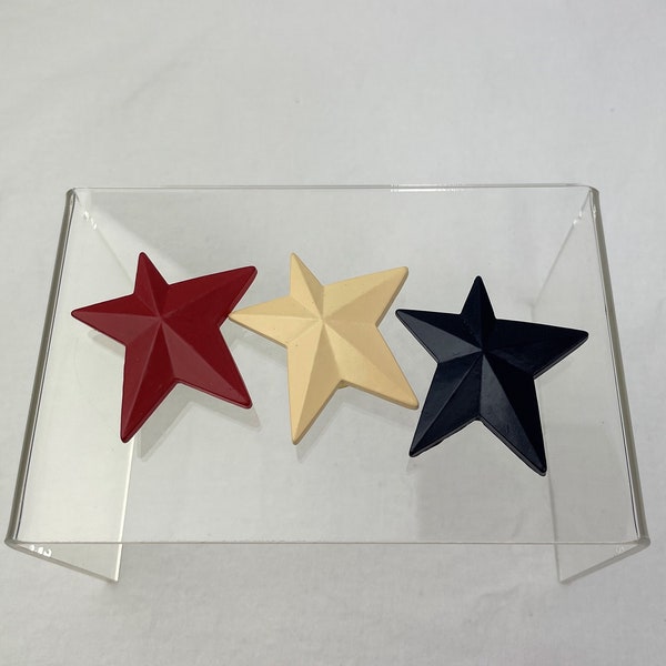 Primitive Star Button Covers for Women / Red, White, and Blue / Fourth of July / Independence Day