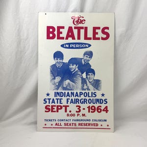 1964 The Beatles Live in Indianapolis Poster / Beatlemania Collection / The Beatles American Tour